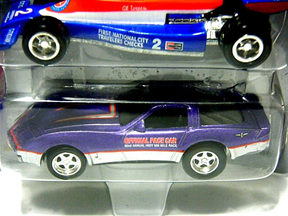 Johnny Lightning Indianapolis 500 Champions set with 78 Vette and 78 Al Unser Indy Car