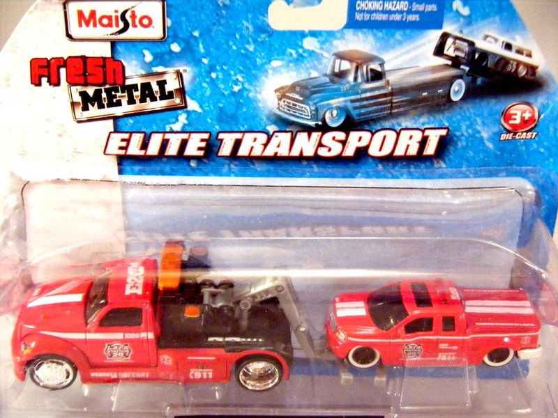 Maisto Elite Transport Fire Department Tow Truck and Ford F150 Pickup Truck