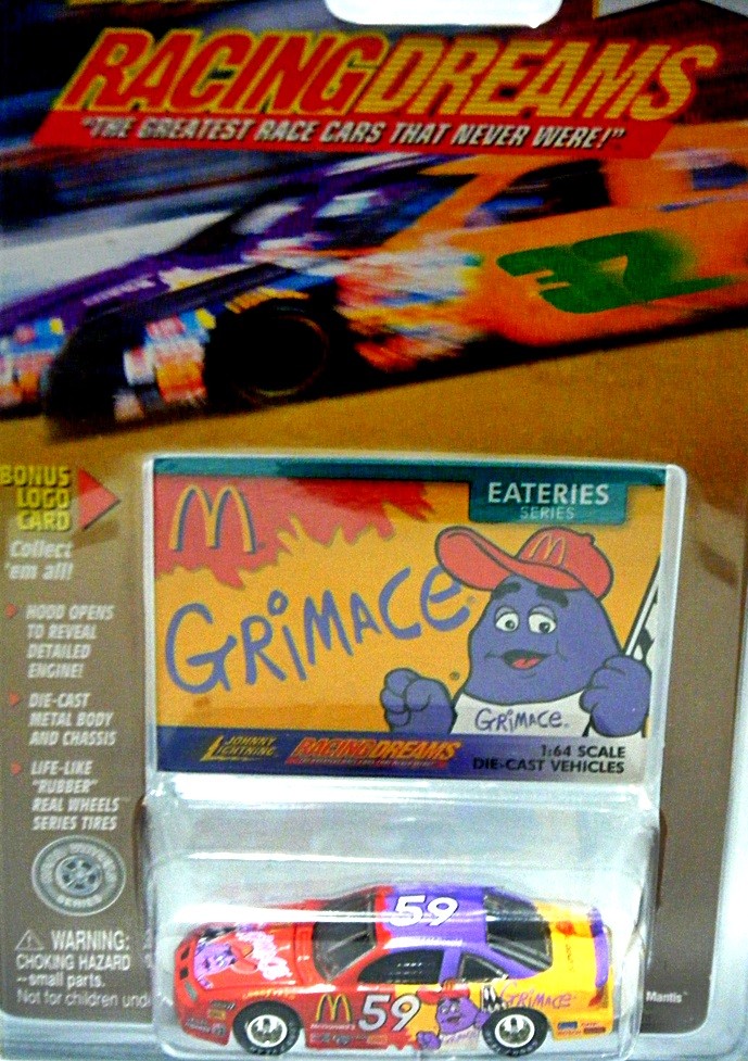 Johnny Lightning Racing Dreams - 1997 Pontiac Grand Prix McDonalds GrimaceNASCAR Stock Car