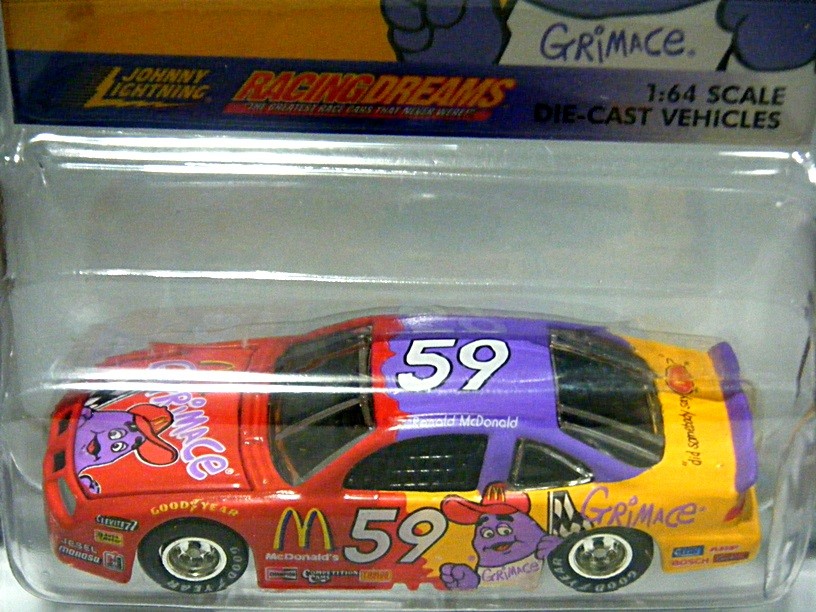 Johnny Lightning Racing Dreams - 1997 Pontiac Grand Prix McDonalds GrimaceNASCAR Stock Car