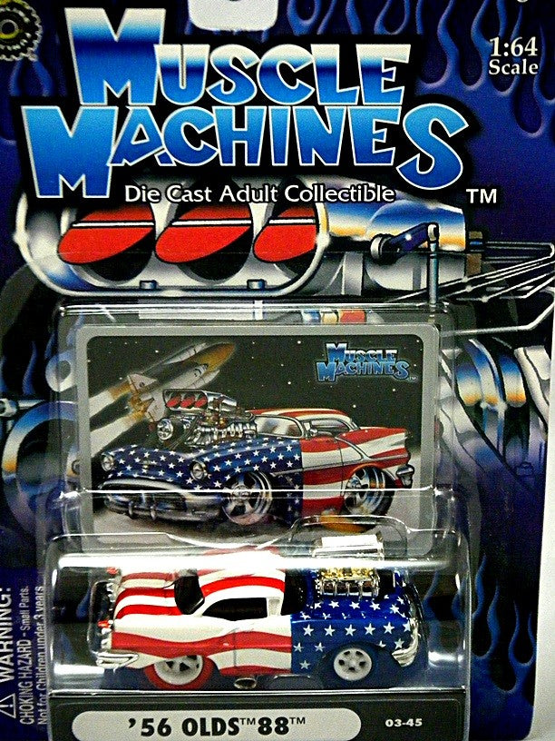 Muscle Machines Stars and Stripes Chase Car - 1956 Oldsmobile 88