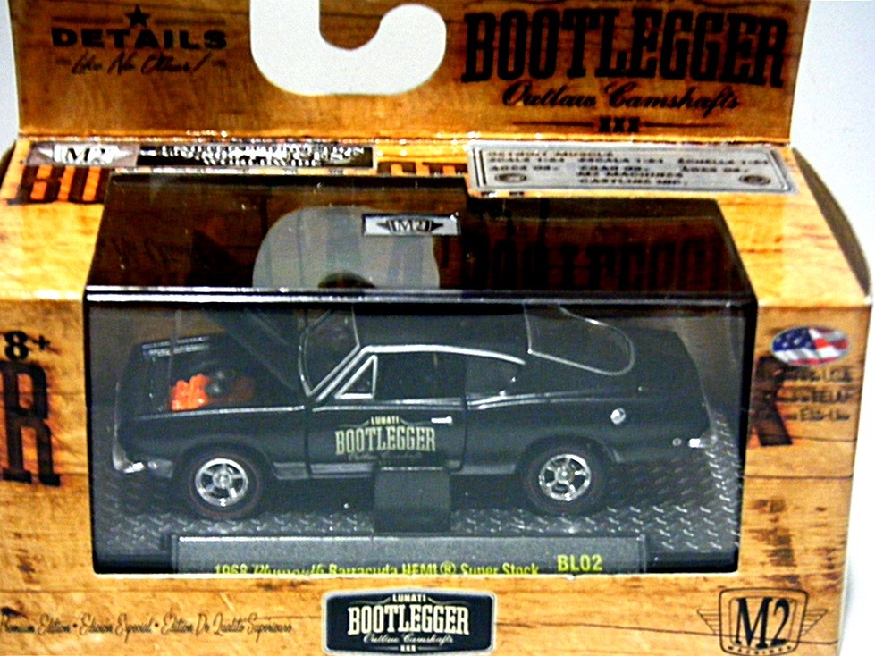 M2 Machines Bootlgger- 1968 Plymouth Barracuda Hemi Super Stock