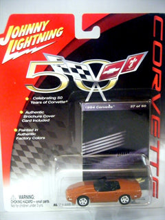 Johnny Lightning Corvette 50th Anniversary 1994 C4 Chevrolet Corvette Convertible