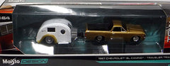 Maisto - Tow & Go - 1967 Chevy El Camino  and Traveler Trailer Set
