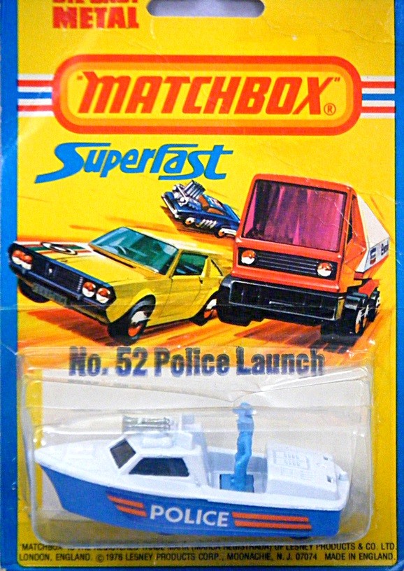 Matchbox Police Launch Patrol Boat