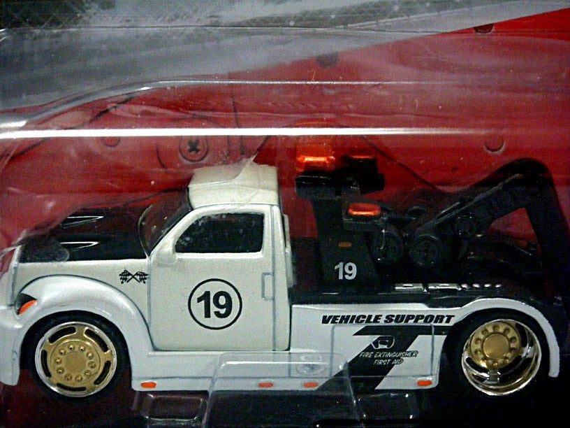 Maisto Elite Transport Set - Mercedes Race Team Vehicle Support Flatbed Tow Truck with Mercedes-Benz SLR McLaren