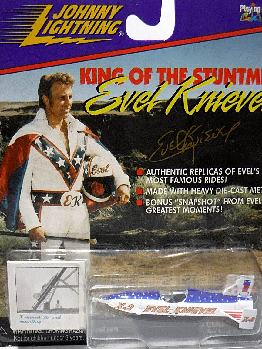Johnny Lightning Evil Knievel Stunt Motorcycle  - Snake River Canyon X-2 Sky-Cycle