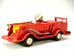 Postwar Japanese Tin Toy Fire Truck 