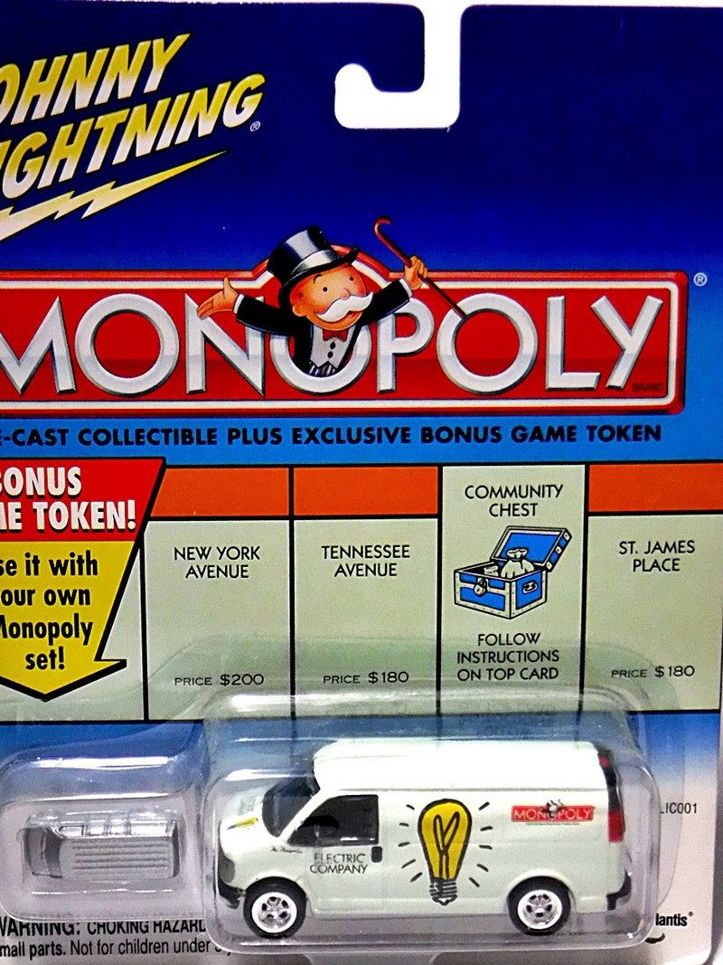 Johnny Lightning Monopoly Electric Company GMC Savana Van