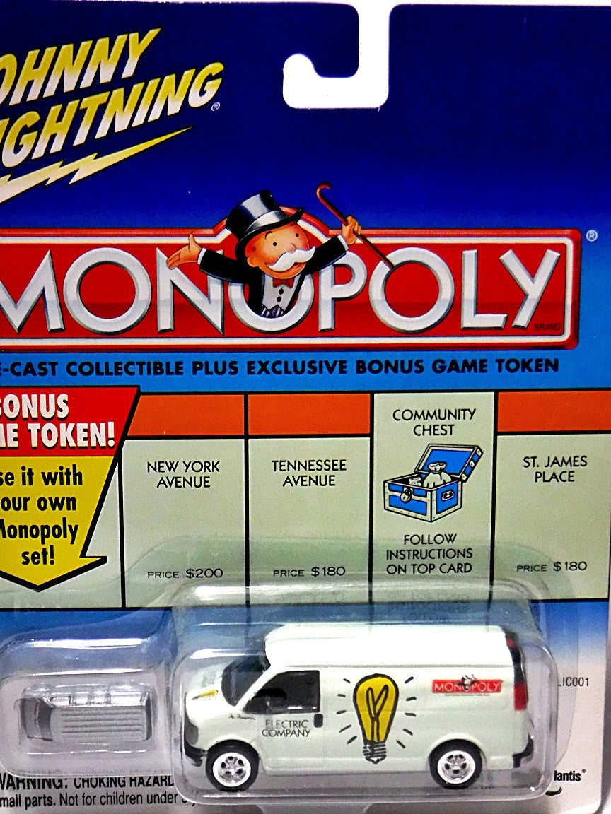 Johnny Lightning Monopoly Electric Company GMC Savana Van