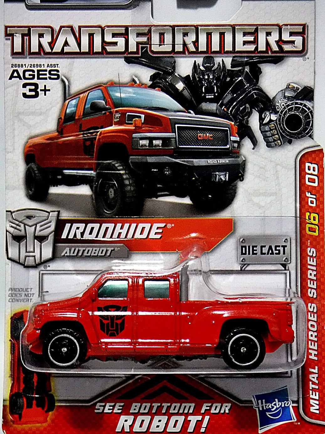 Hasbro Transformers Metal Heroes Series Ironhide GMC Topkick 6500 Pickup Truck