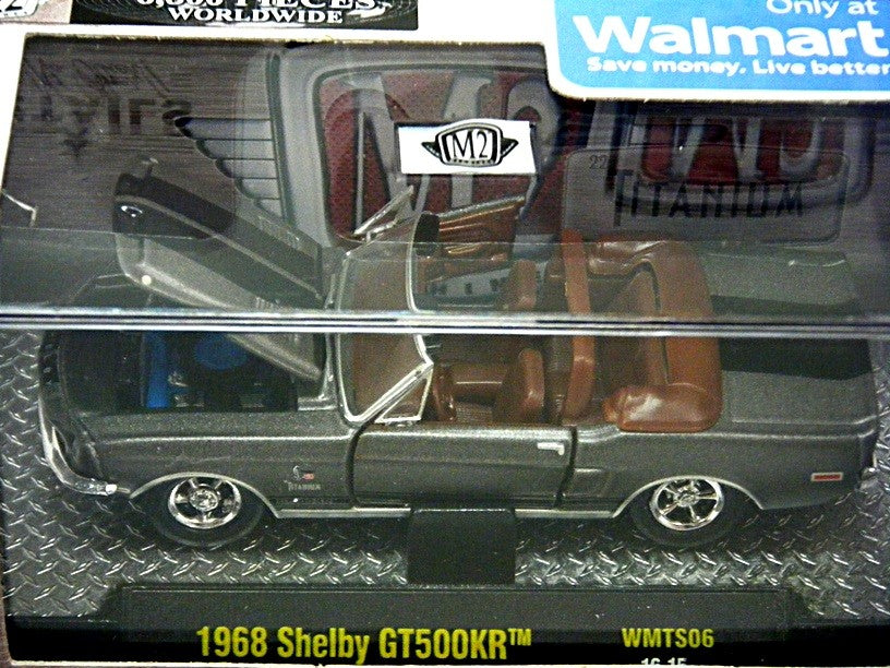 M2 Machines - Titanium - 1968 Ford Mustang Shelby GT500KR Convertible