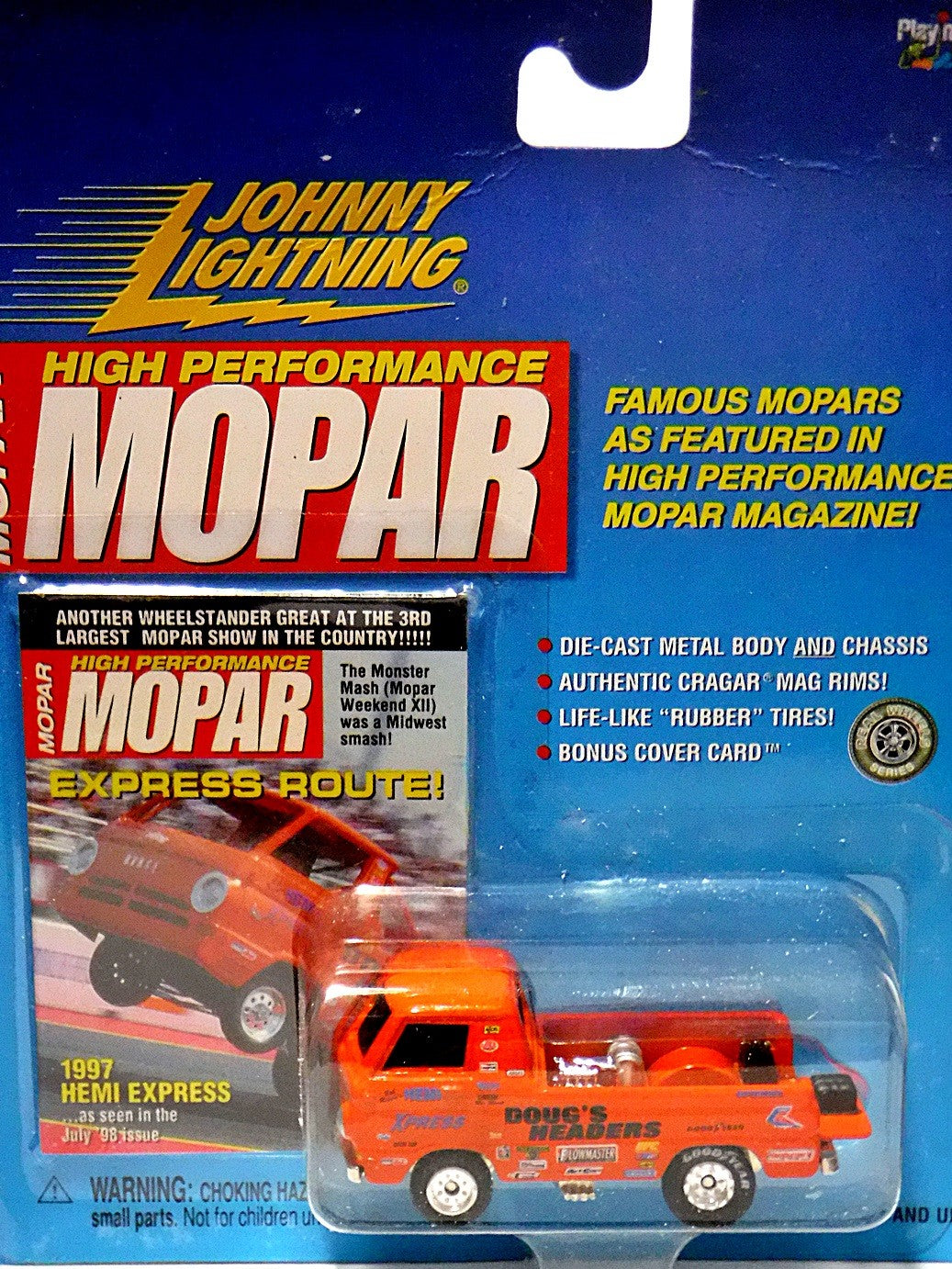 Johnny Lightning Dodge A-100 NHRA Wheelstanding Pickup Truck