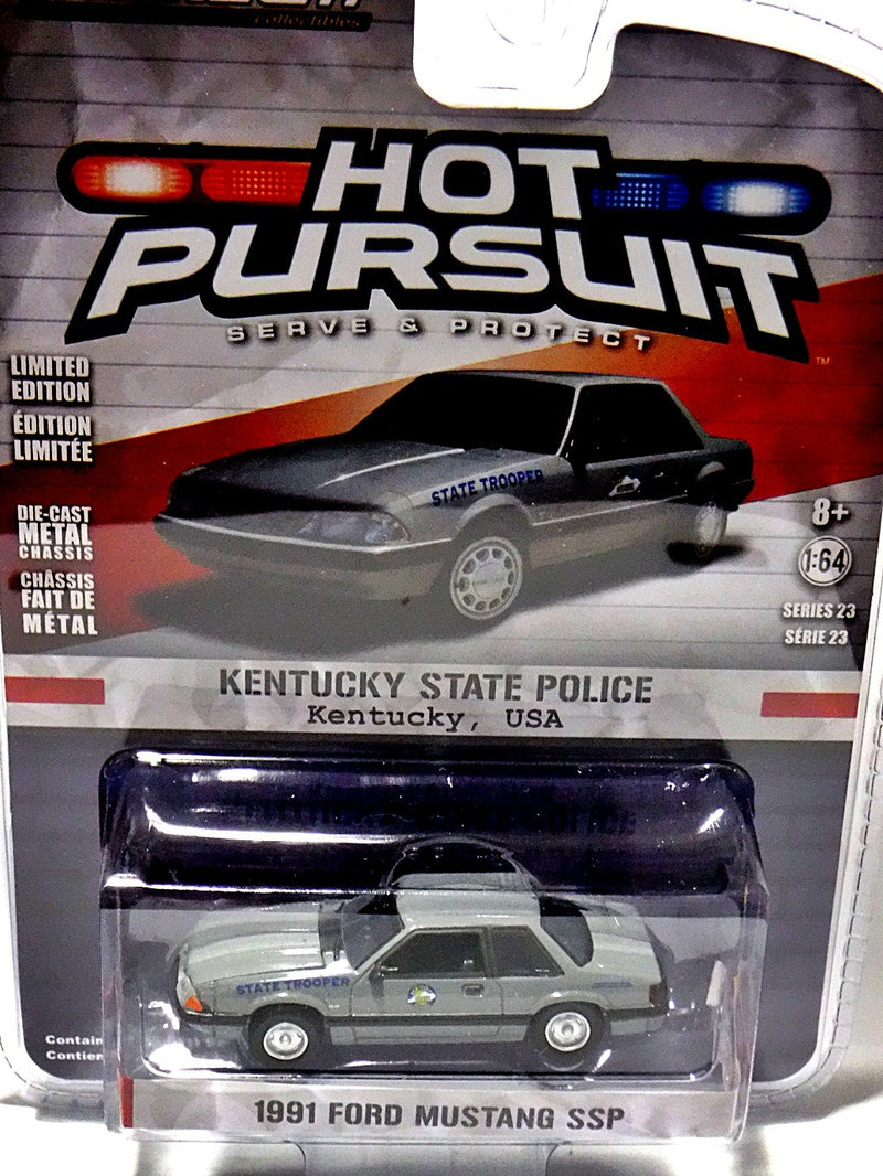 Greenlight Hot Pursuit - Kentucky State Police - 1991 Ford Mustang SSP