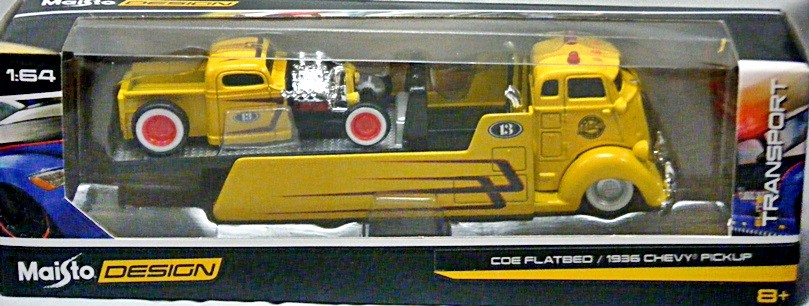Maisto - Transport - 1936 Chevy Pickup and COE Flatbed Wrecker