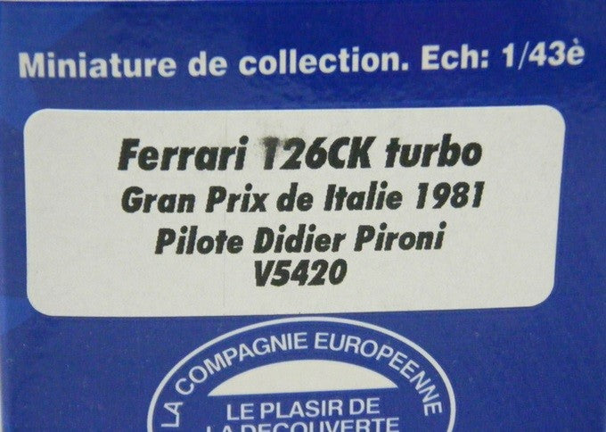 Brumm - 1981 Ferrari 126 C4 F1 Race Car