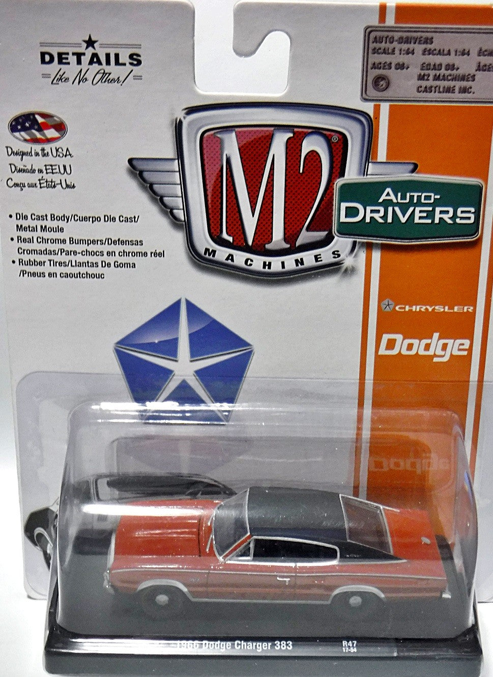 M2 Machines Drivers - 1966 Dodge Charger 383