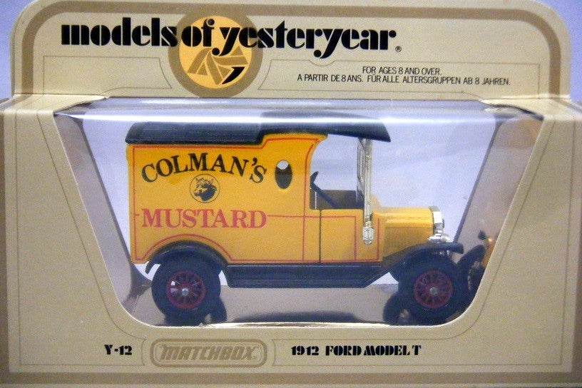 Matchbox Models of Yesteryear 1912 Ford Model T Colmans Mustand Truck