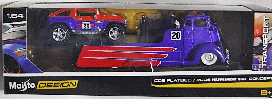 Maisto - Transport - Hummer and COE Flatbed Wrecker