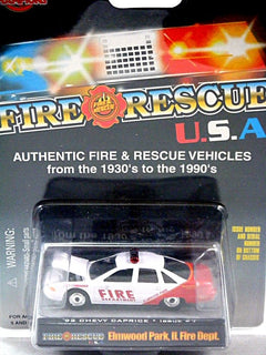 Racing Champions Elmwood Park IL Fire Dept 1992 Chevy Caprice