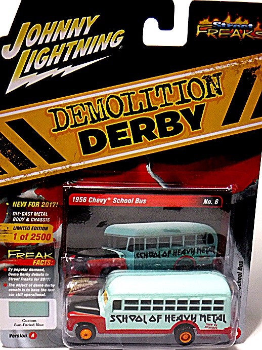 Johnny Lightning Street Freaks - Demolition Derby - 1957 Chevrolet School Bus