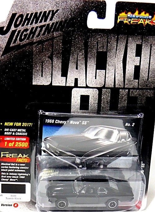 Johnny Lightning Street Freaks - Blacked Out - 1968 Chevy Nova SS