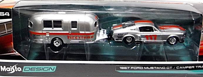 Maisto - Transport -  1967 Ford Mustang GT and Airstream Trailer
