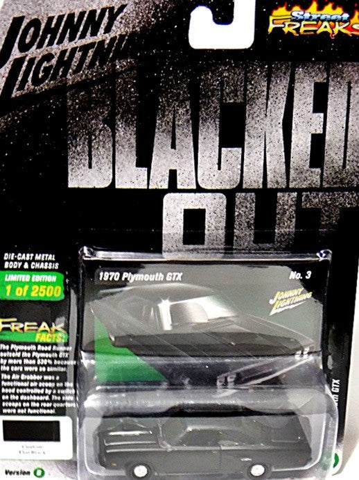 Johnny Lightning Street Freaks - Blacked Out - 1970 Plymouth GTX