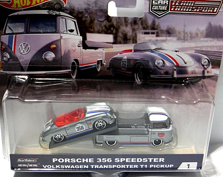 Hot Wheels Car Culture - Team Transport - Porsche 356 Speedster & Volkswagen T1 Flatbed
