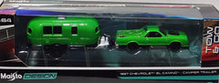 Maisto - Tow & Go - 1987 Chevy El Camino  and Camper Trailer Set