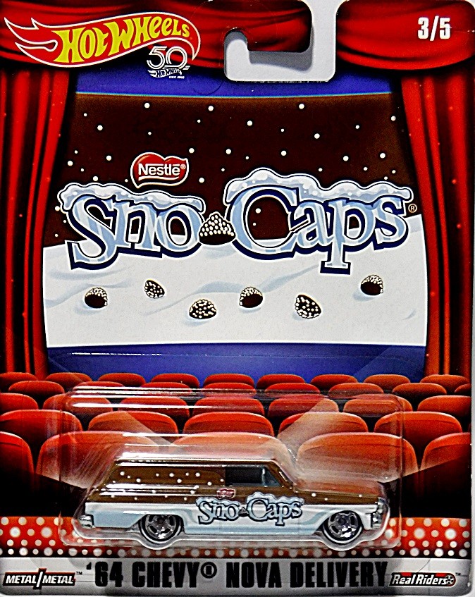 Hot Wheels Nostalgia Pop Culture Series - Sno Caps 1964 Chevrolet Nova Sedan Delivery