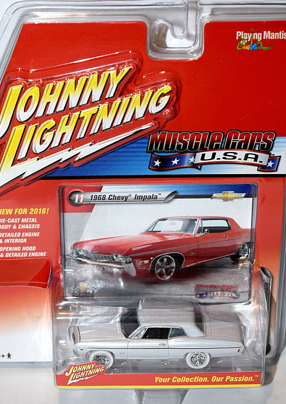 Johnny Lightning Muscle Cars USA - Rare White Lightning - 1968 Chevrolet Impala