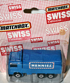 Matchbox Volvo Tilt Truck - Henniez - Swiss Only Blistercard