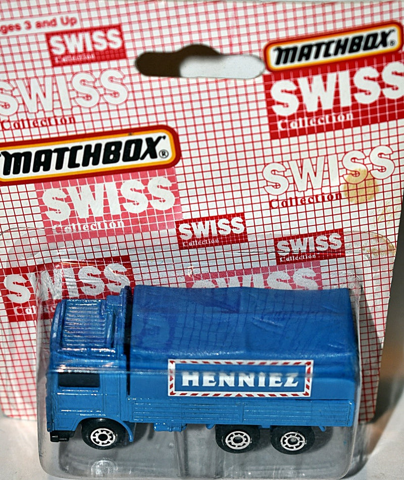 Matchbox Volvo Tilt Truck - Henniez - Swiss Only Blistercard