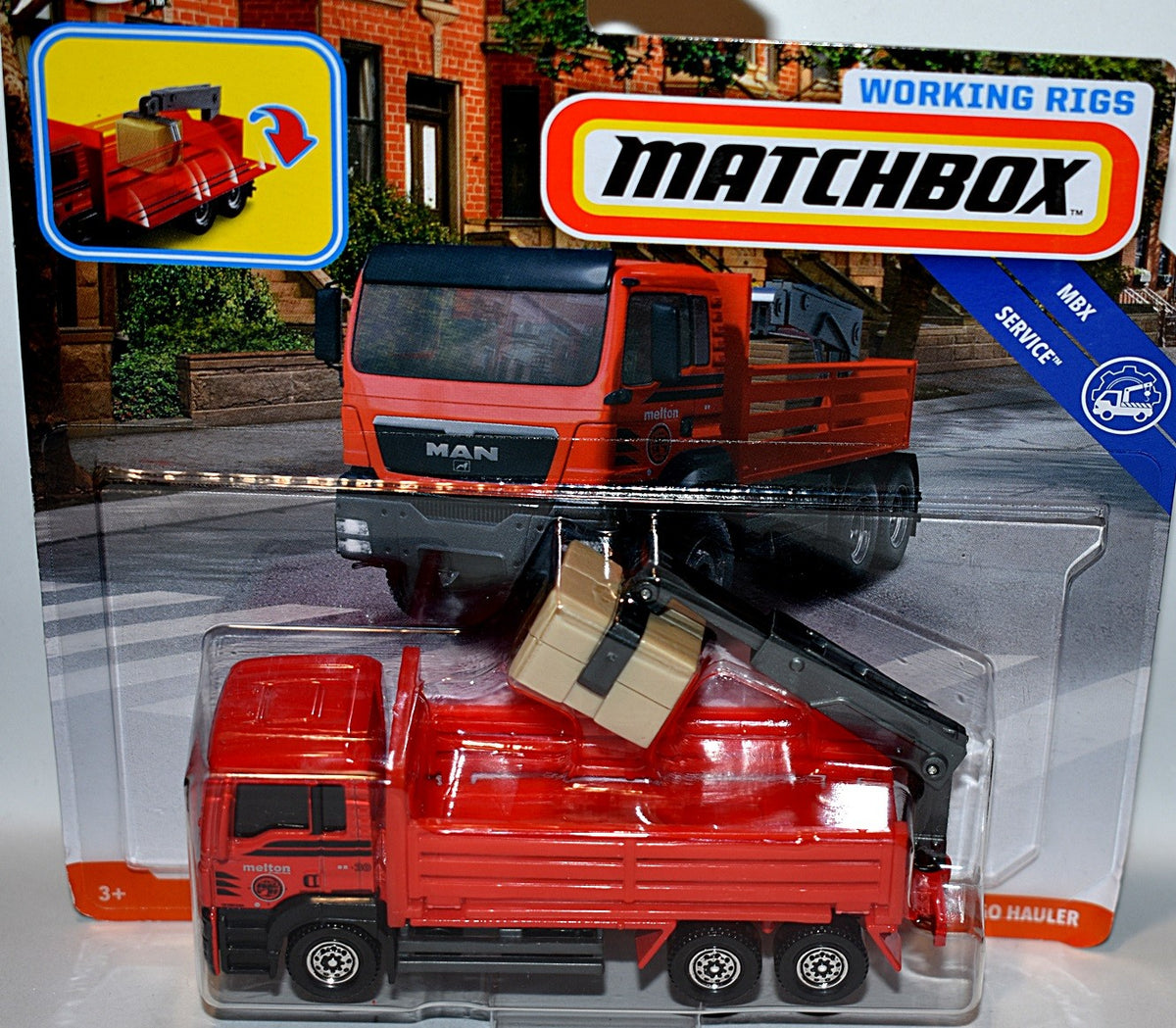 Matchbox Working Rigs: MAN TGS Cargo Hauler with boom