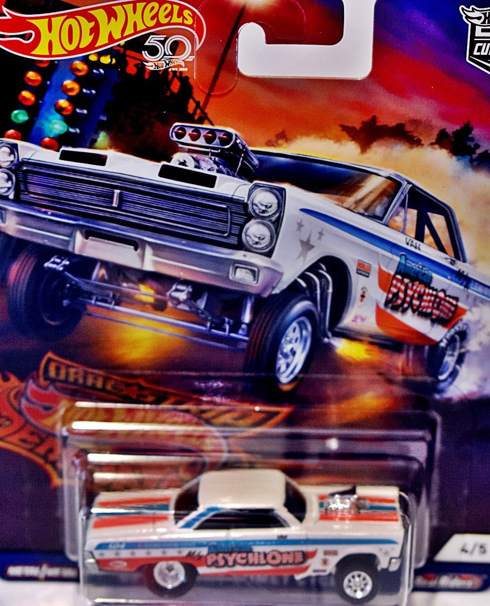 Hot Wheels Car Culture Dragstrip Demons - 1965 Mercury Cyclone - Psychlone
