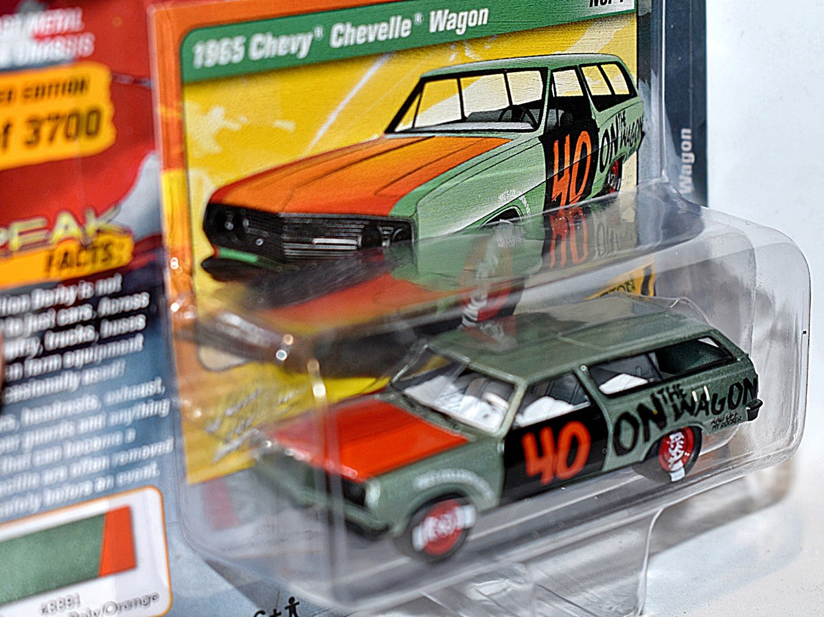 Johnny Lightning Street Freaks - Demolition Derby - "On The Wagon" 1965 Chevrolet Chevelle Station Wagon