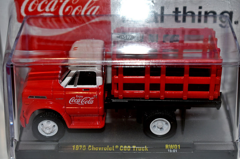 M2 Machines - Coca-Cola - 1975 Chevy G60 Flatbed Truck