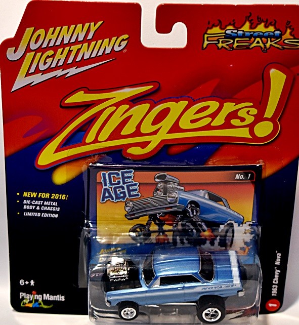 Johnny Lightning R2 - Street Freaks-Zingers - 1963 Chevy Nova "Ice Age"