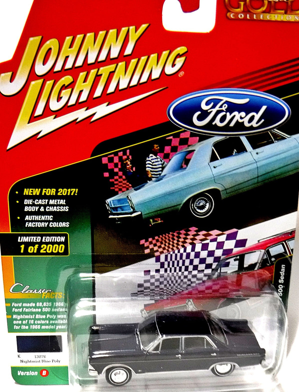 Johnny Lightning R2- Classic Gold - 1966 Ford Fairlane 500