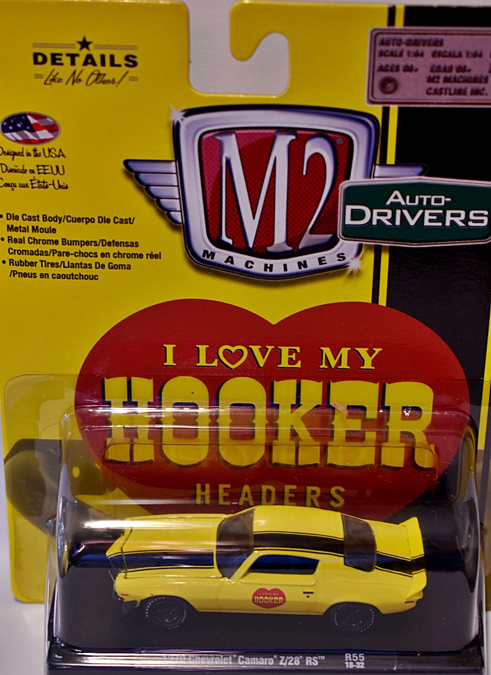 M2 Machines Drivers -  Hooker Headers 1970 Chevrolet Camaro Z28 RS