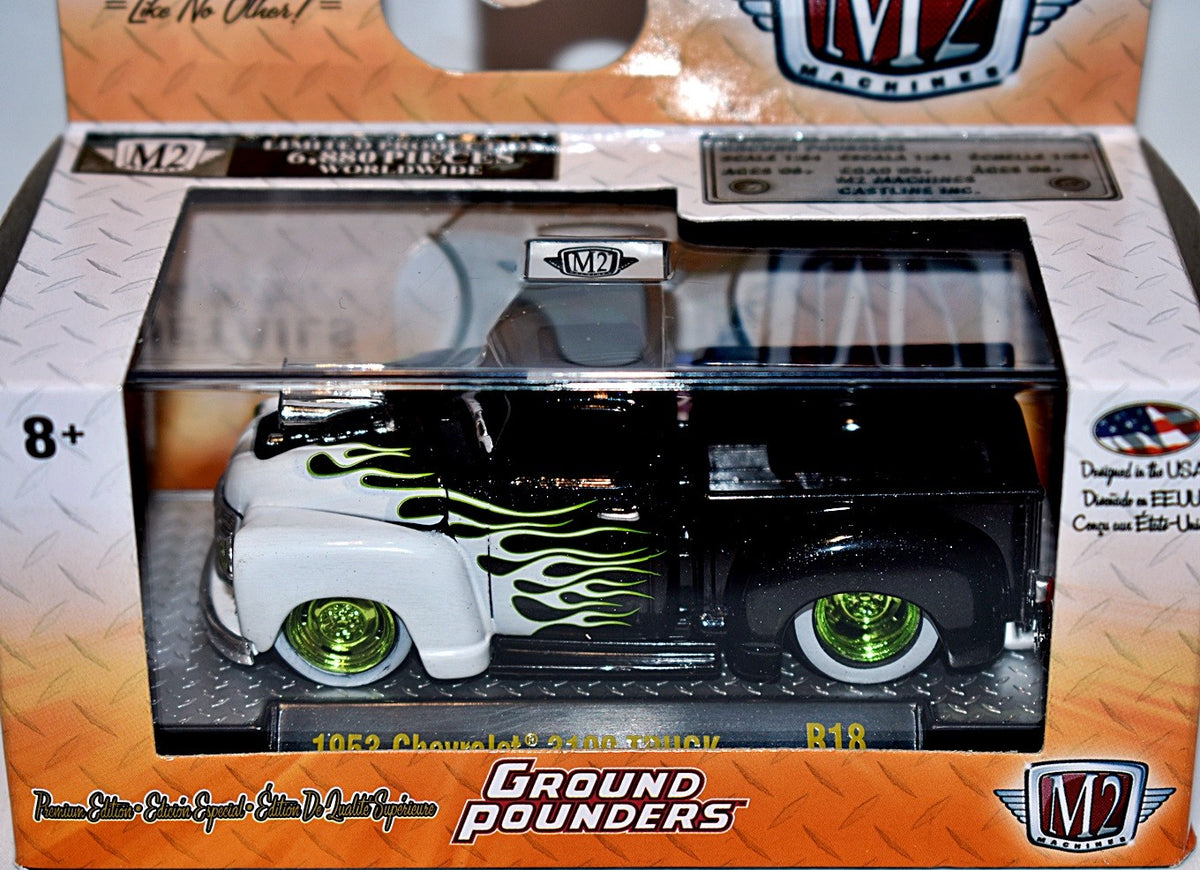 M2 Machines - Ground Pounders - 1953 Chevy 3100 Hot Rod Pickup Truck