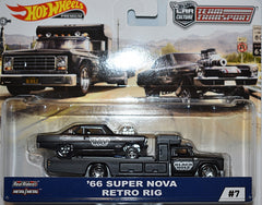 Hot Wheels Car Culture - Team Transport - 1966 Chevy "Super Nova" Gasser and Dodge Flatbed Race Hauler