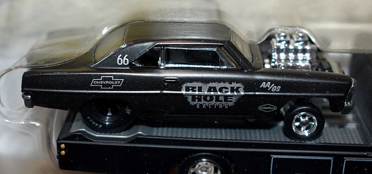 Hot Wheels Car Culture - Team Transport - 1966 Chevy "Super Nova" Gasser and Dodge Flatbed Race Hauler