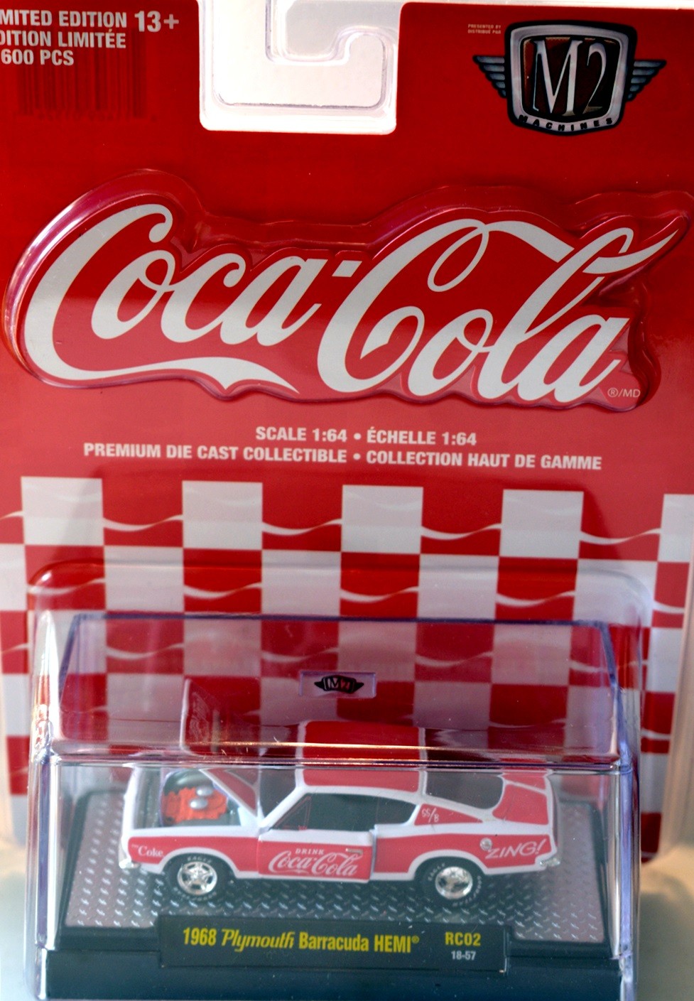M2 Machines - Coca-Cola - 1968 Plymouth Barracuda Hemi