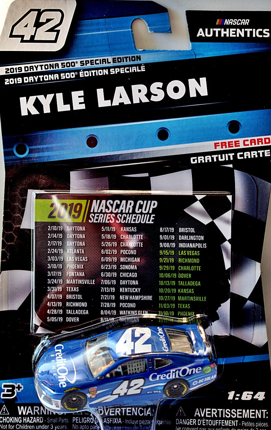 NASCAR Authentics - 2019 Daytona Special Edition - Kyle Larson Credit One Bank Chevrolet Camaro Stock Car