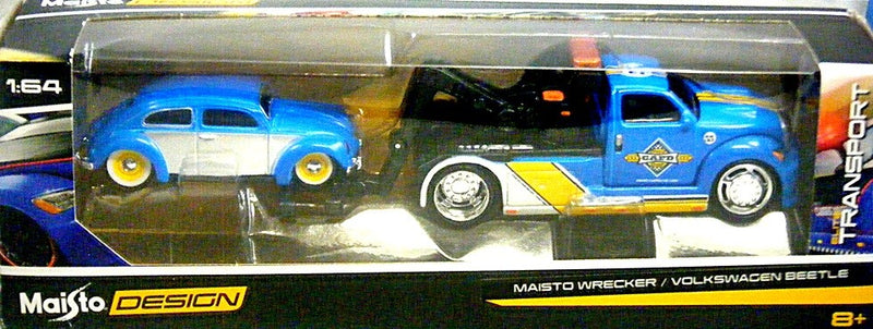 Maisto - Design - Volkswagen Beetle and Tow Truck Set 