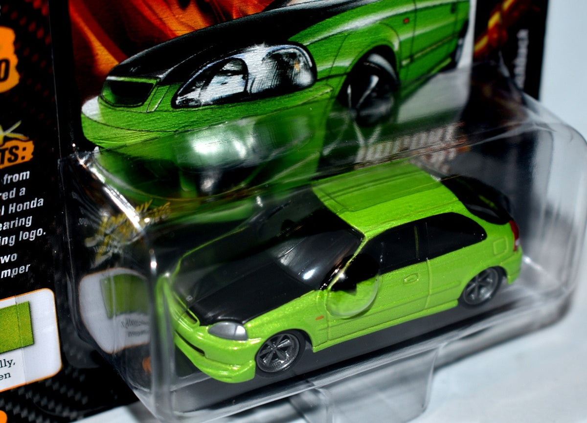 Johnny Lightning Street Freaks Import Heat - 1996 Honda Civic Hatchback