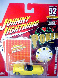 Johnny Lightning Poker - 1956 Ford Thunderbird