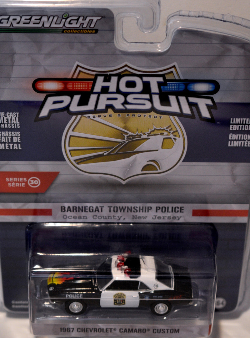 Greenlight Hot Pursuit  -  Barnegat Township NJ 1968 Chevrolet Camaro Police Car (error package)